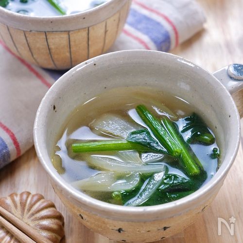 お手軽節約スープ☆『にんじんともやしのコンソメスープ』