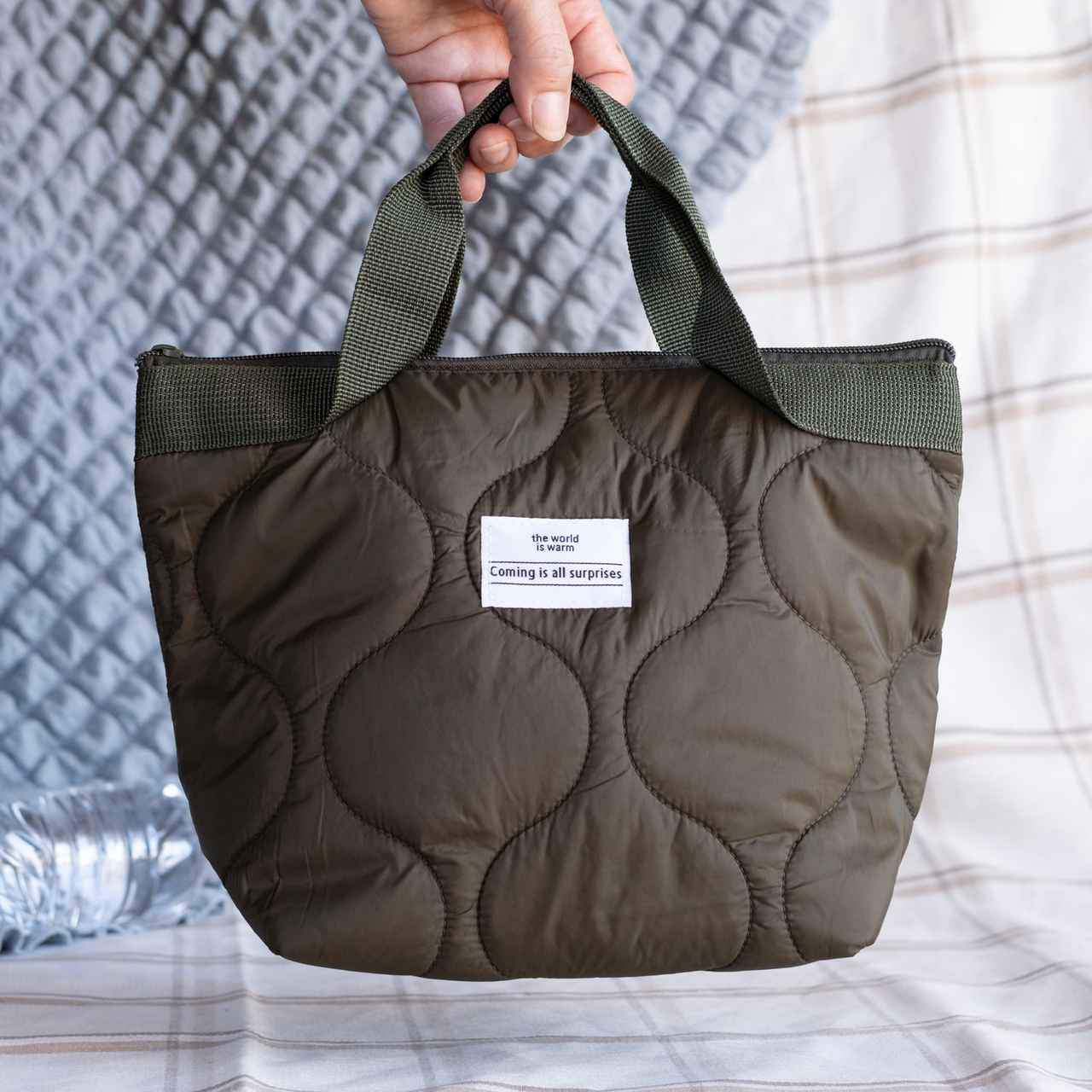 ダイソー ファスナー付きトートバッグ エジプト柄 エコバッグ メジェド