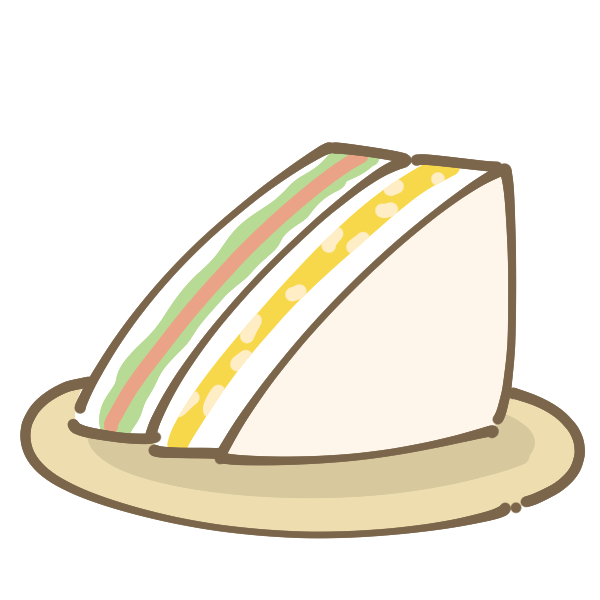 サンドイッチ：トースト：フルーツサンドイラスト