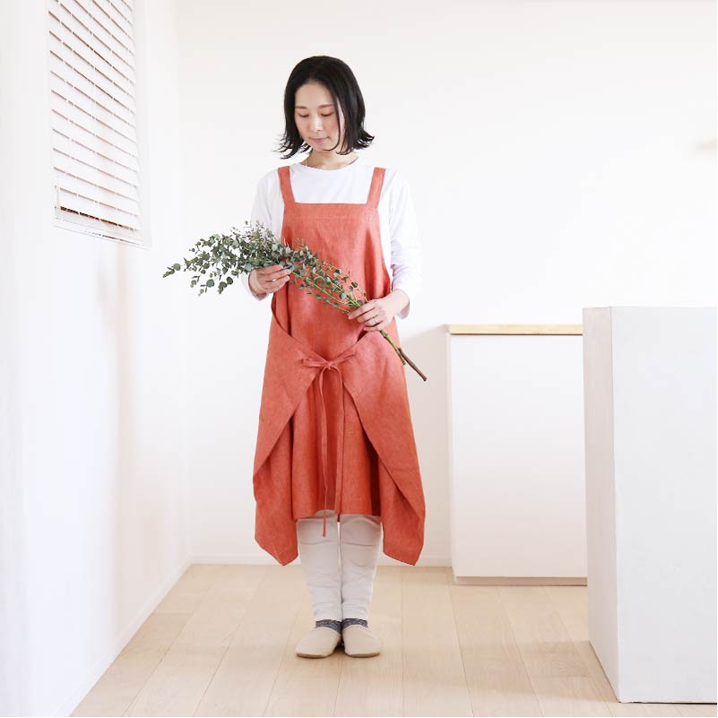 コットンリネンかぶりエプロン レディース エプロン 品番：ZX000006388 and itアンドイット のファッション通販SHOPLIST ショップリスト