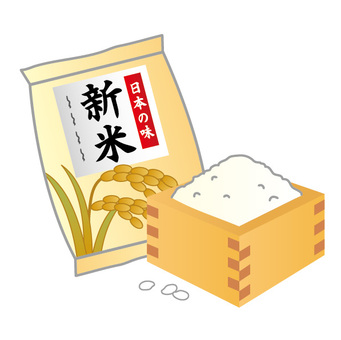 お米無料のAi・PNG白黒シルエットイラスト