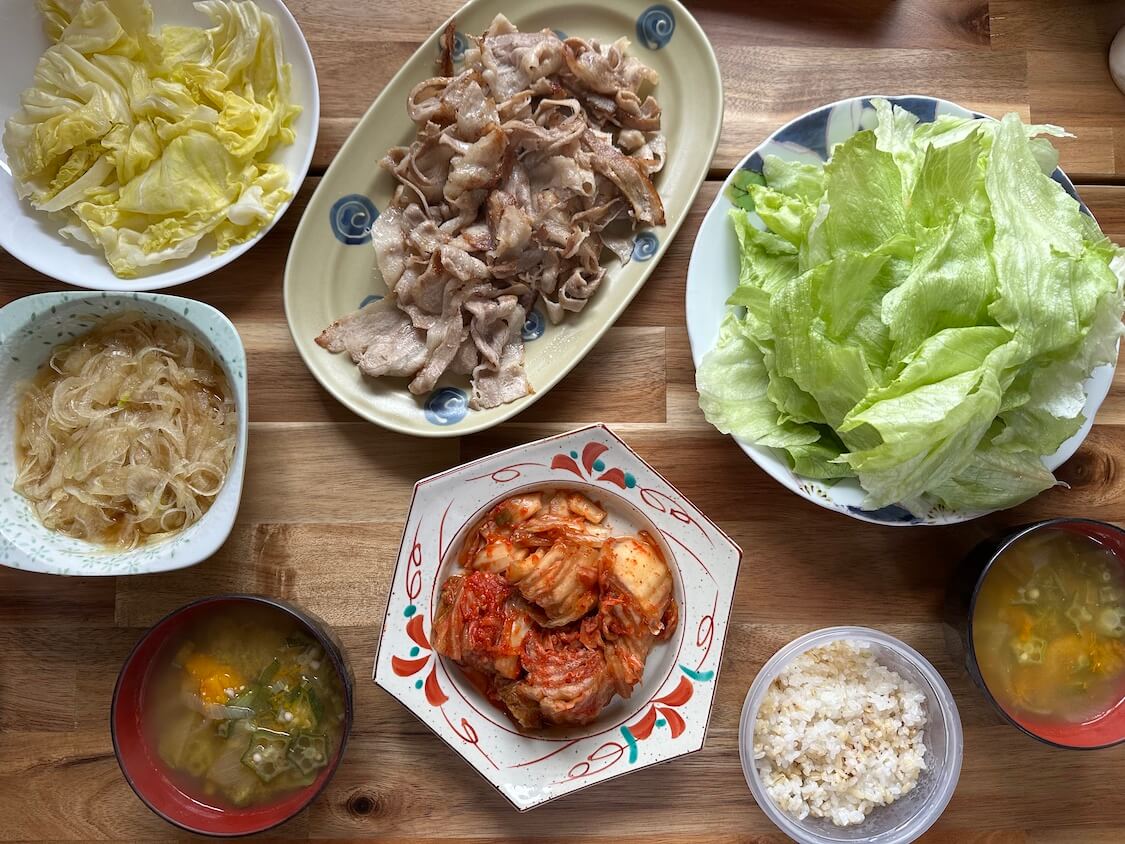 単身赴任の夫が帰ってきた⑥！サムギョプサル＆ナムル5種盛りで満腹すぎた夜クラシル