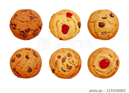 色塗りできるクッキーのイラストぬれよん-ぬれるフリーイラスト