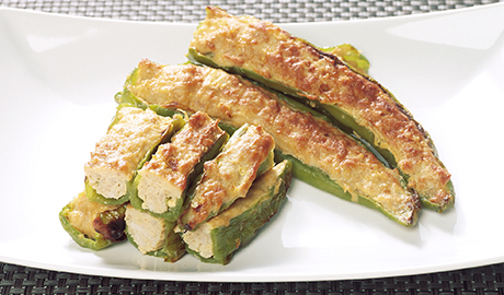 万願寺唐辛子の肉巻き。シンプルに京野菜を味わうレシピ。 : SuperSlowIegohan 毎日呑んでもダイエット&ボディメイクおつまみ