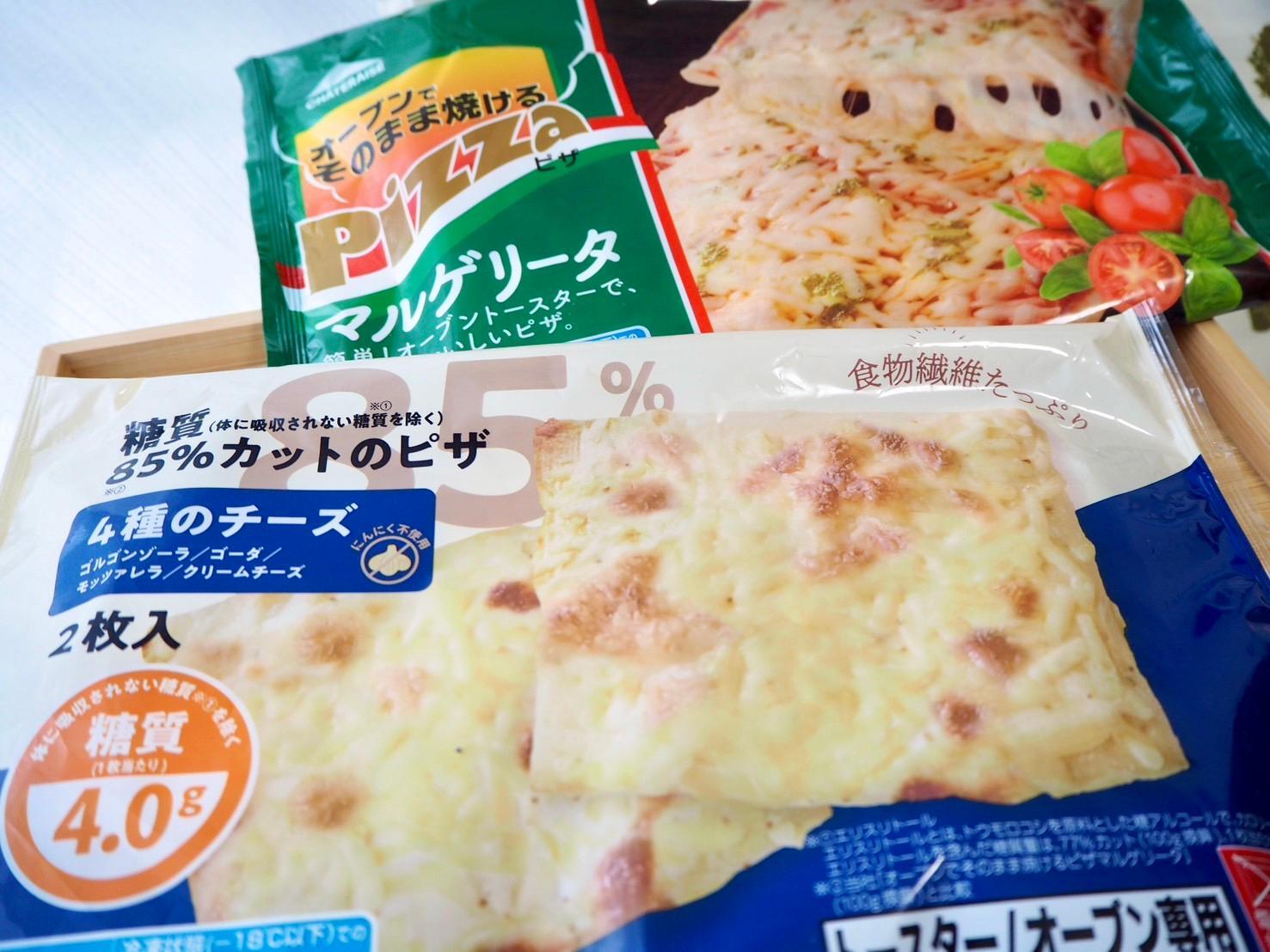 Amazon.co.jp: シャトレーゼ 糖質カットのピザ詰合せ 2種4袋入 糖質制限 糖質オフ 低糖質ピザ : 食品・飲料・お酒