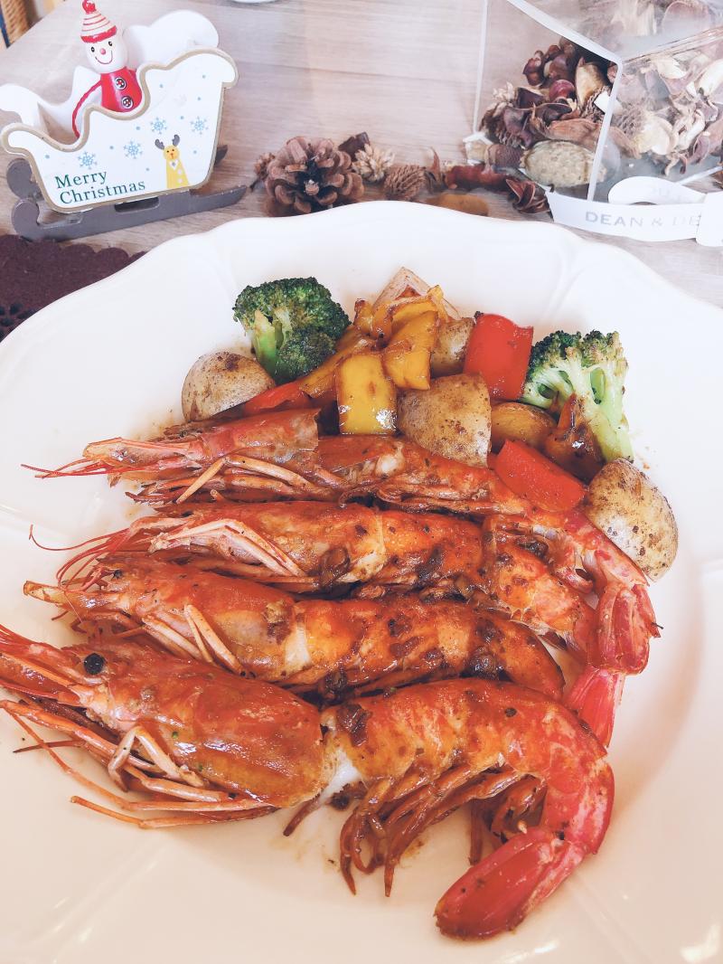 有頭えびフライ