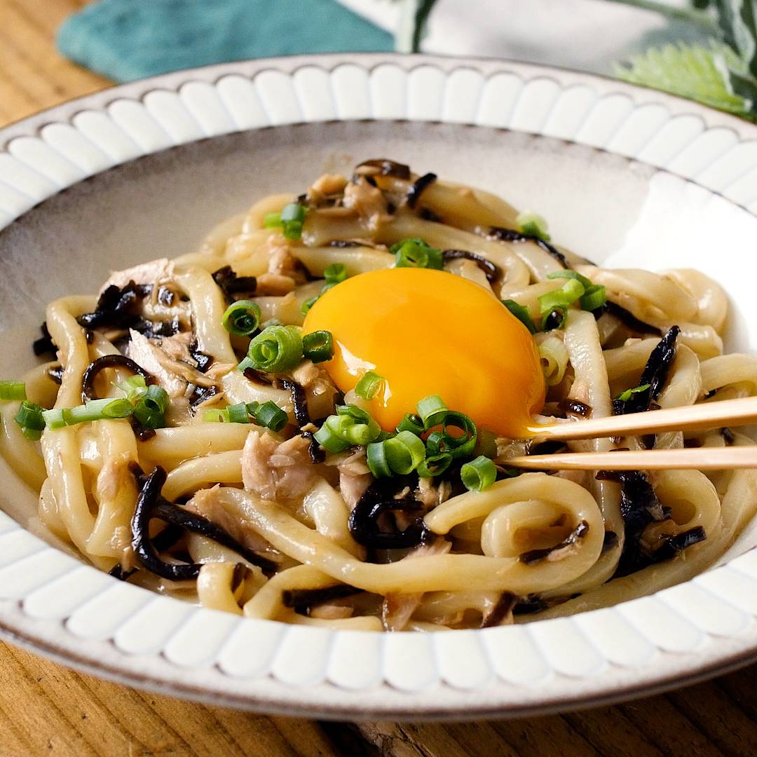 ツナたまオイマヨ焼きうどんクラシル
