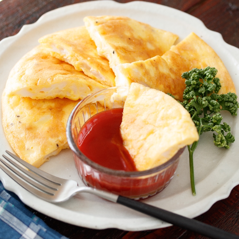 マヨネーズで！ふわふわスパニッシュオムレツ