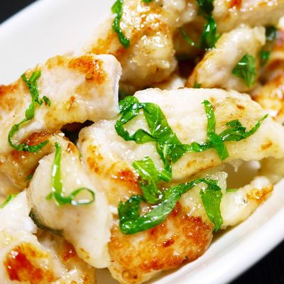 鶏肉を揚げずに油淋鶏 ゆーりんちー