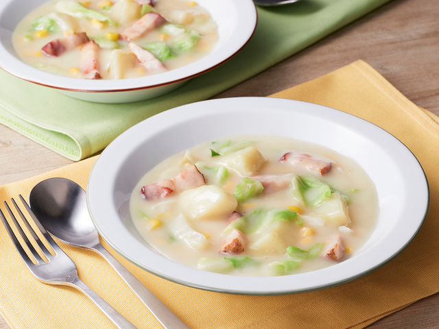 具だくさんチキンクリームシチュ