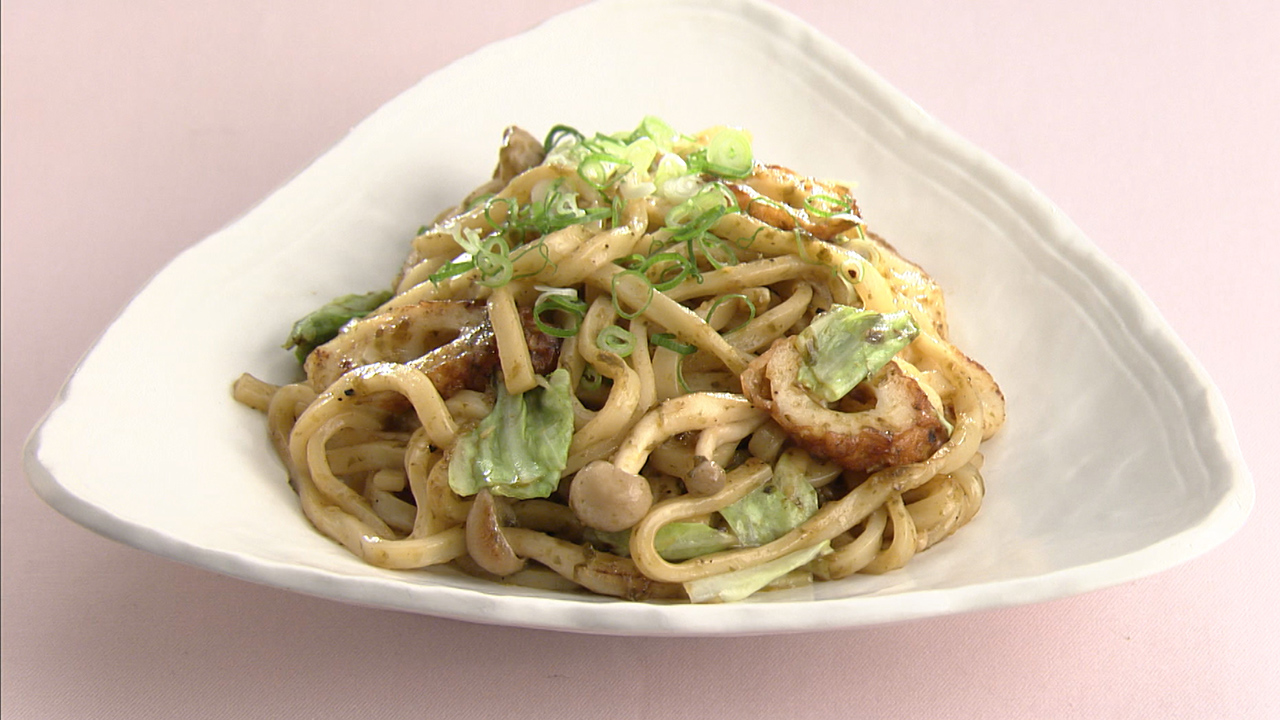 牛肉とにんじんの焼きうどん
