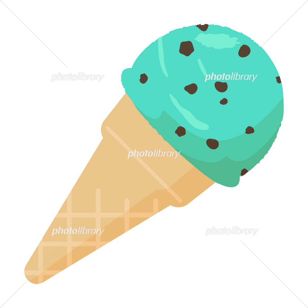 チョコミントアイスクリームの写真素材81351887- PIXTA