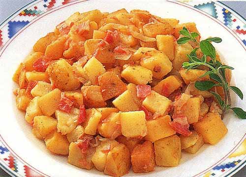 げんこつじゃが芋のジャーマンポテト、モロヘイヤの入ったとろとろスープ、海老プリカツeフレンズ ぱくぱく献立くん