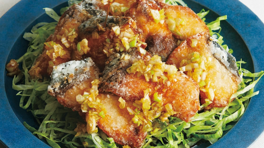 ぶりのソテー わさび塩ネギだれ作ってハッピー！食べてハッピ