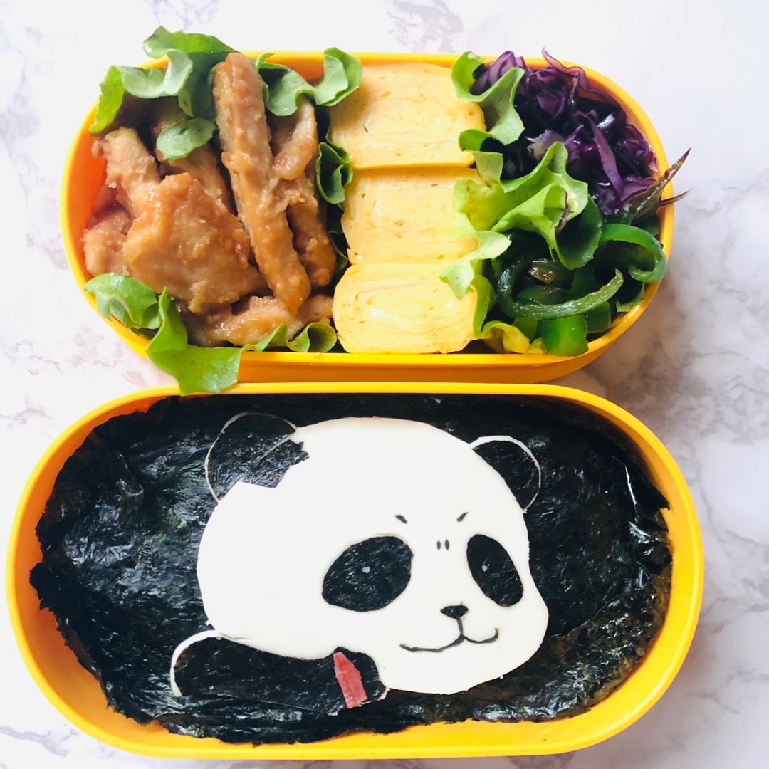 ᴋᴏᴛᴇʀɪᴛᴏ ʙᴇɴᴛᴏ ‎🐼🐾 ・ ・ ✔︎パンダ ✔︎夜蛾正道 ・ ・ 3月5日はパンダ先輩誕生祭2021前日の公式ファンブックで知ったから 2日遅れ ⁝⁝ ・ ・ 赤ちゃんの頃のパンダ🍼 可愛い🐼 パンダを作り出した 夜蛾学長も一緒に♡ ・ ・koteritoキャラ弁