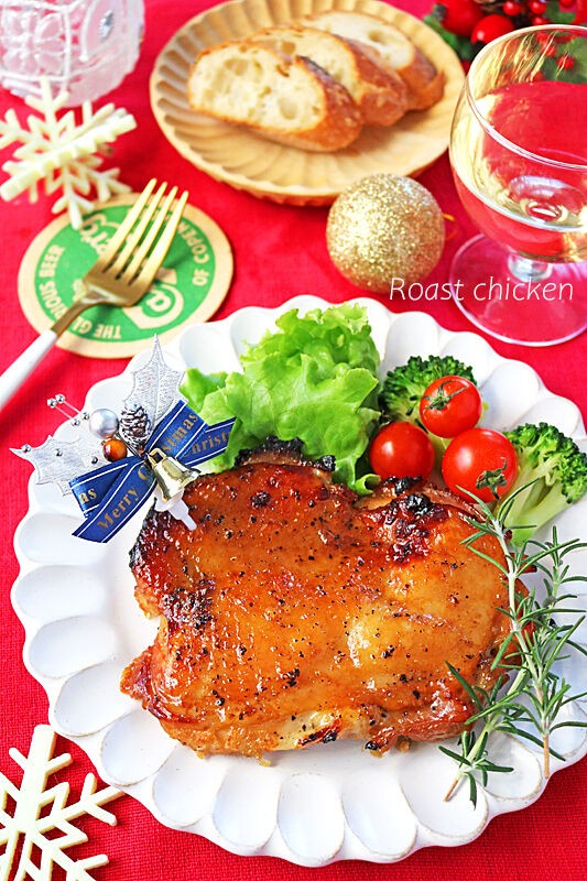 炊飯器で！鶏もも肉の簡単ローストチキン