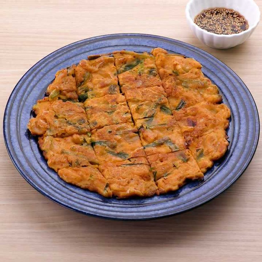 チヂミの粉なしで豆腐卵を焼く