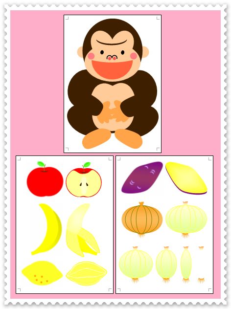 お待たせしました！ ♪くいしんぼうのゴリラの演じ方！ まずは基本となる３種類の紹介です保育士 保育園 保育学生幼稚園教諭 幼稚園紙皿シアター スケッチブックシアターペープサート パネルシアターくいしんぼうのゴリラ