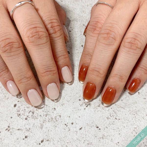 透明感◎クリアフレンチ×マグネット ネイルチップ つけ爪nail_ie 通販 18009950Creema クリーマ