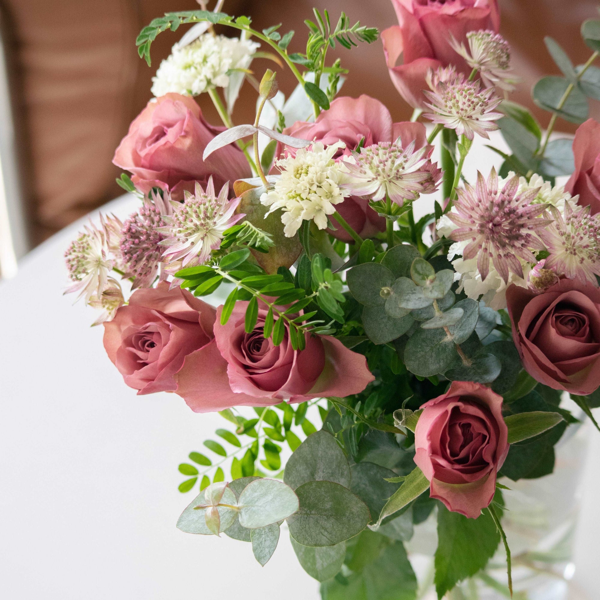 ピンク_アムール・ピンク＋ 12本束バラの花専門通販KUNIEDA