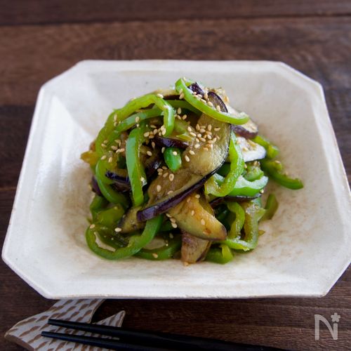 なすの皮と人参のきんぴら