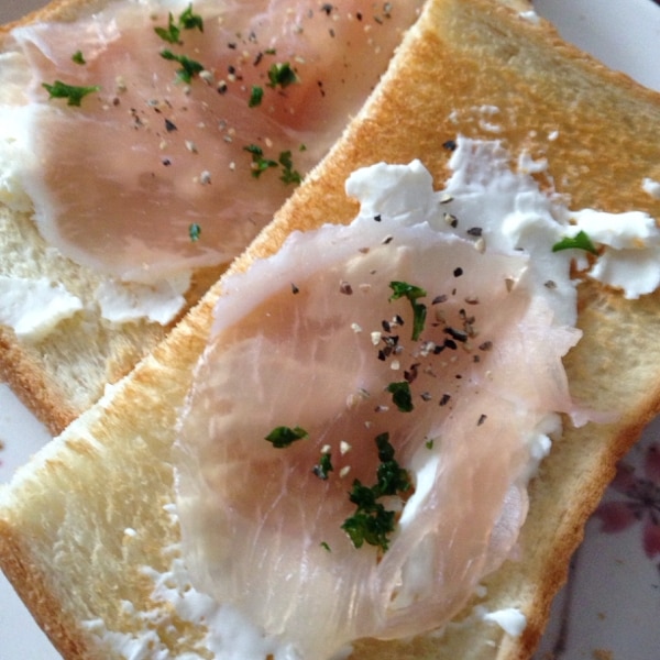 ２種の生ハムオープンサンド *ﾟ▽ﾟ* ♪ひまごはん、ひよおやつ。ひまひよのお母ちゃんのブログ