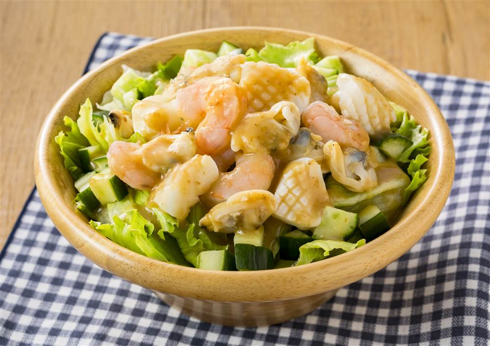 コストコシーフードミックスとバジルペーストで簡単『ポテトシーフードサラダ』とワインのペアリングTETSUYA WINE SELECTIONS