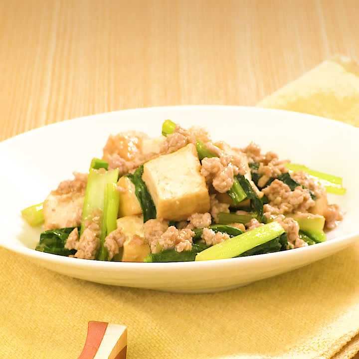 しっかりかさ増し糖質低め, 厚揚げと鶏ひき肉のオイスター炒め