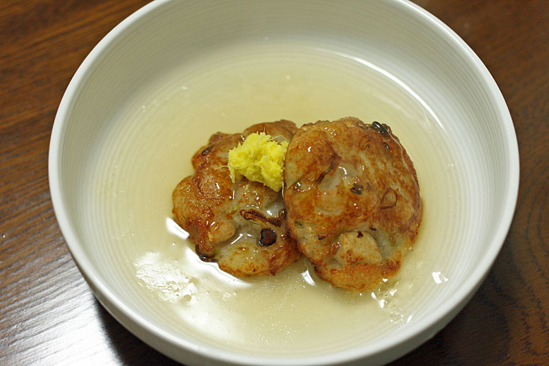 かつお梅味の蓮根まんじゅう。椎茸と枝豆のあんかけで*・゜ﾟ・*:.｡ ｡.:*・゜ : のんちゃんのお料理レシピ