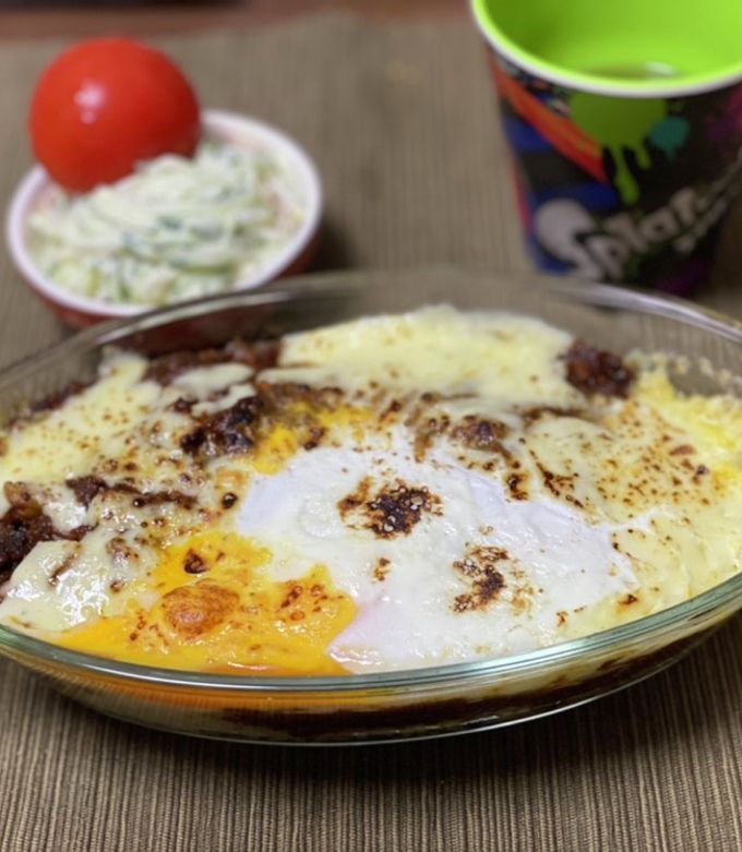 チーズとろける！お月見ワンパンカレードリア