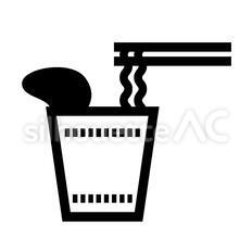 ラーメン無料のAi・PNG白黒シルエットイラスト