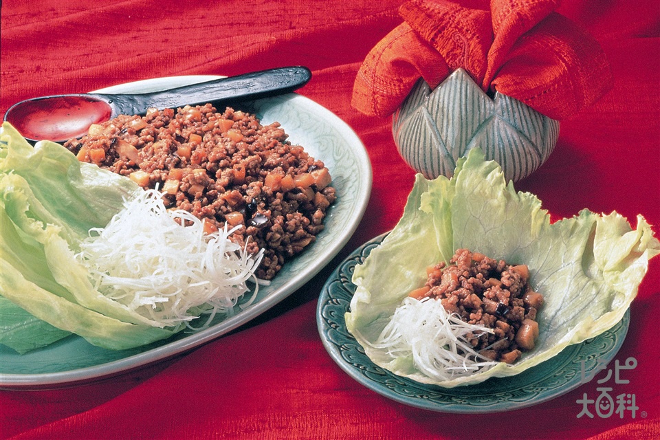 ２色そぼろのレタス包み - レシピ - 株式会社シマヤ～やさしく、おいしく～シマヤだしの素