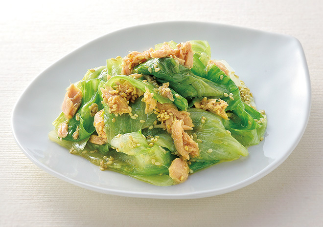 ツナとサニーレタスのごまサラダ