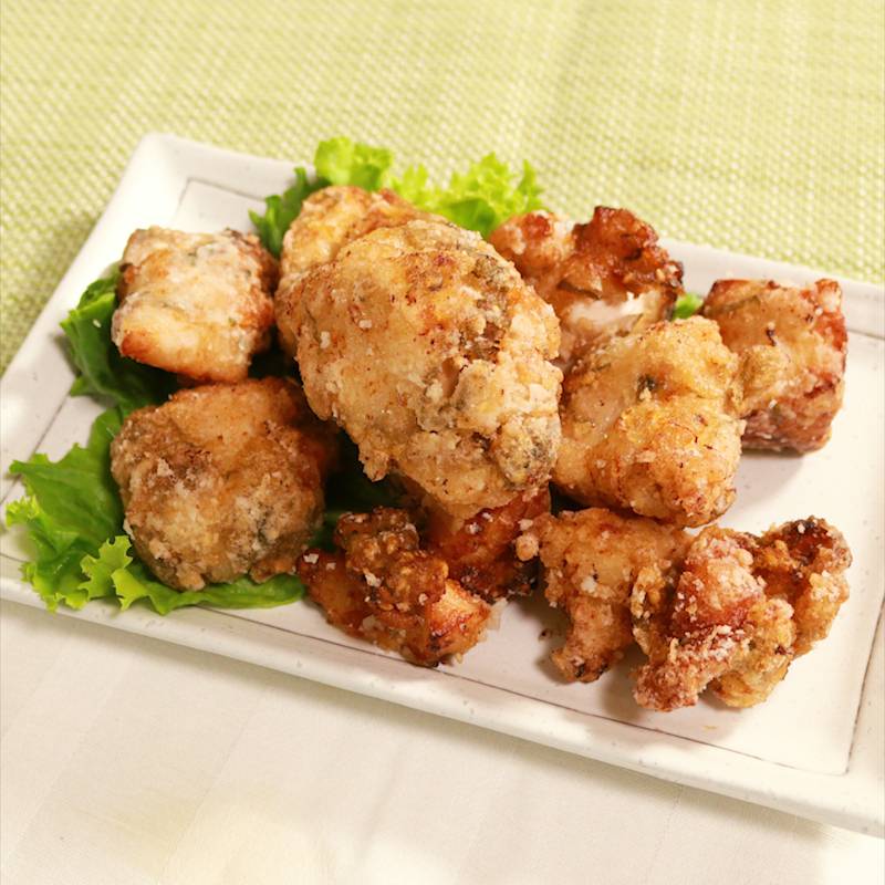 さっぱり食べられる！ 鶏むね肉と大葉の塩唐揚げ