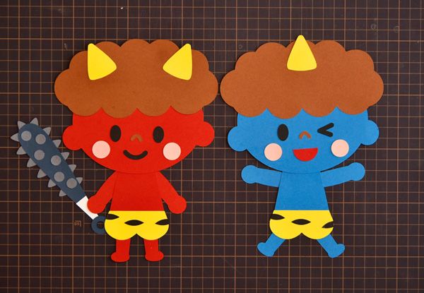 節分 壁面飾り 2月 赤鬼 青鬼 鬼 豆まき 恵方巻き 保育園 幼稚園 施設 壁飾りYahoo!フリマ 旧PayPayフリマ