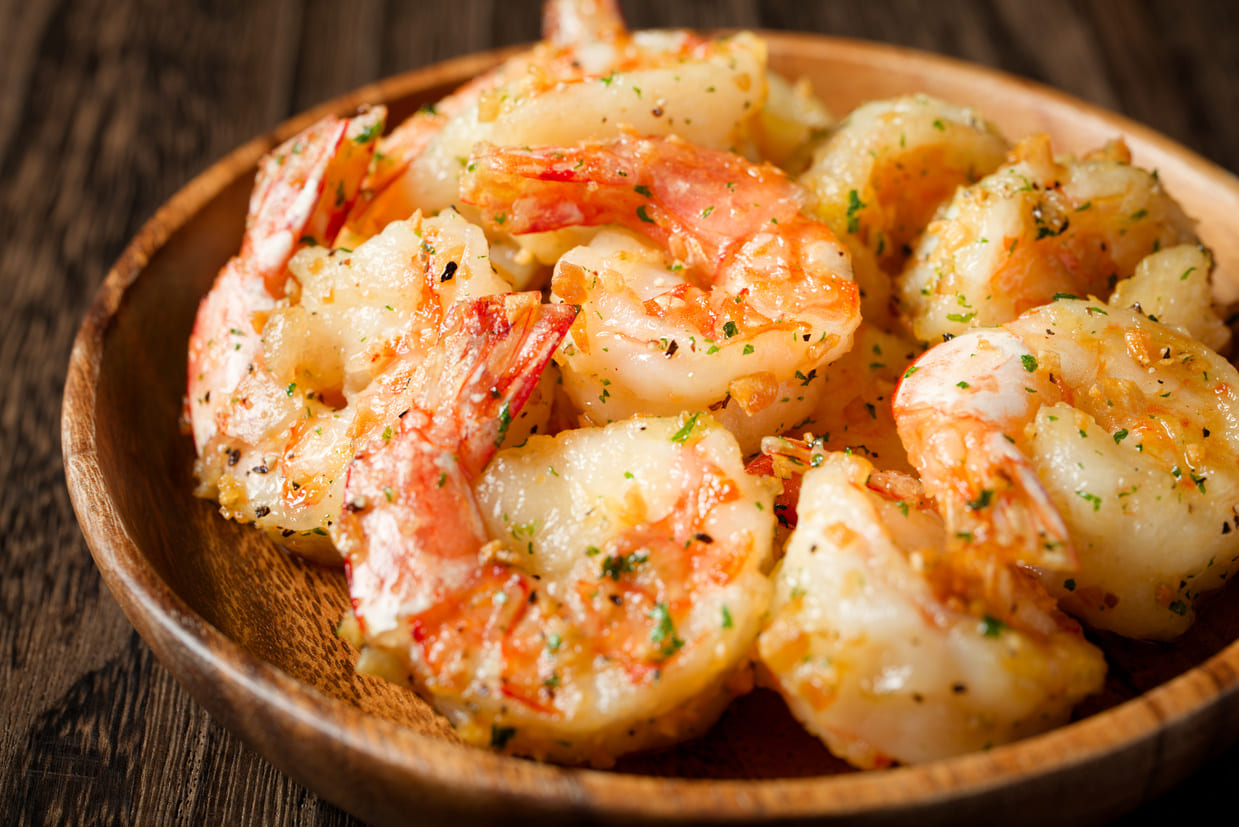 有頭海老の味噌マヨネーズ焼き