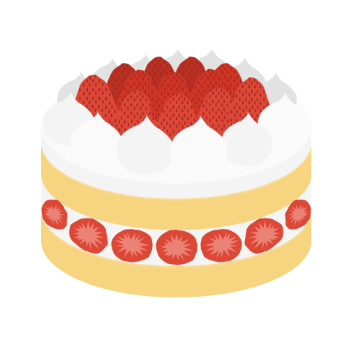 カップケーキ ピンク系無料食べ物イラスト素材Good