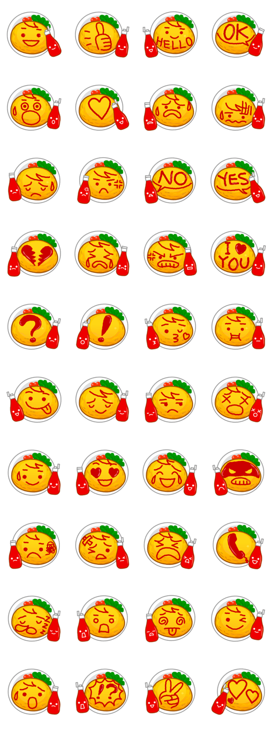 オムライス ケチャップ▪︎ DOT ILLUST