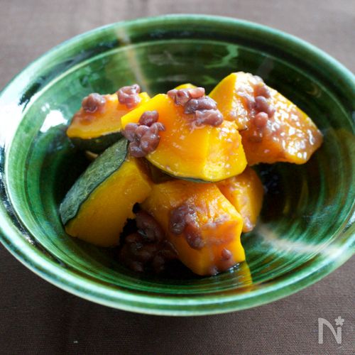 あずき缶で、カボチャとさつまいものいとこ煮 - 食べて元気になろう