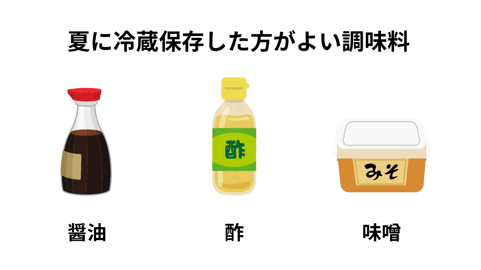 図解 調味料の保存方法 - テノヒラシンブン