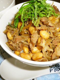 簡単節約☆豚こまとごぼうのしぐれ煮