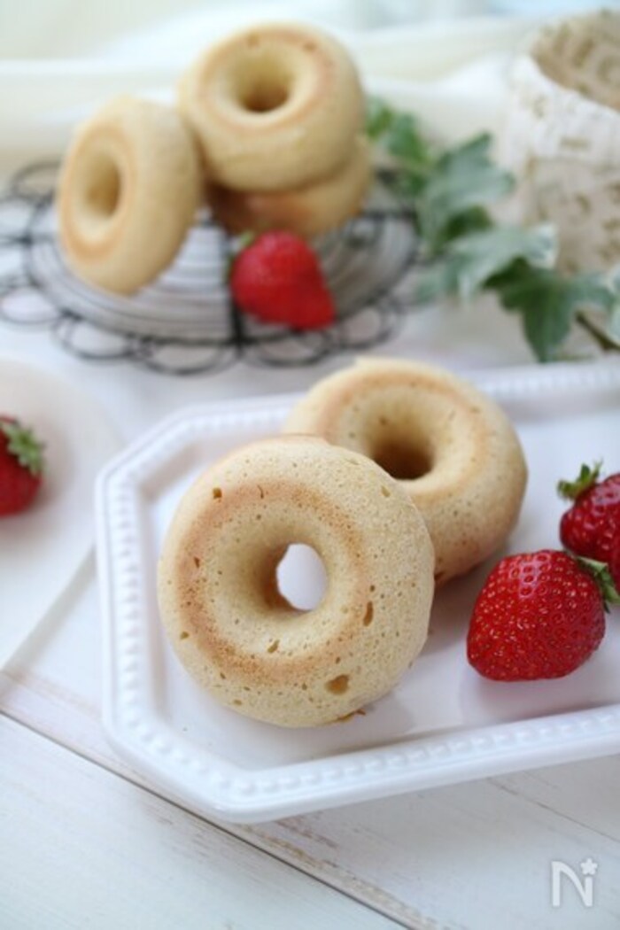 卵不使用♡ふっわふわのお豆腐焼きドーナツ