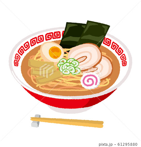 シンプルな、醤油ラーメンの無料イラスト透過PNG・商用利用OKイラストセンタ
