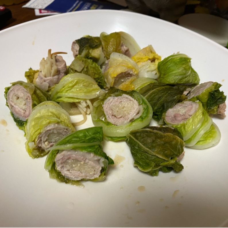 エノキと白菜の和え物