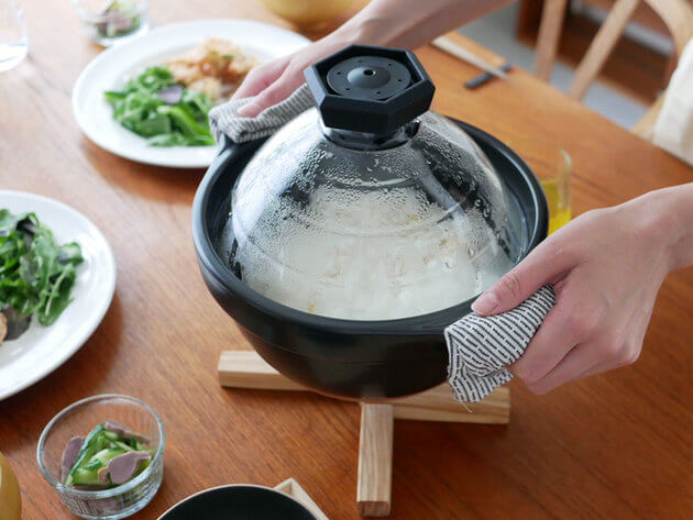 万古焼土鍋 4合炊き 昔ながらのご飯鍋 土鍋 日本製 炊飯鍋 ご飯