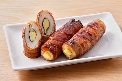 チーズ入り肉巻きちくわ