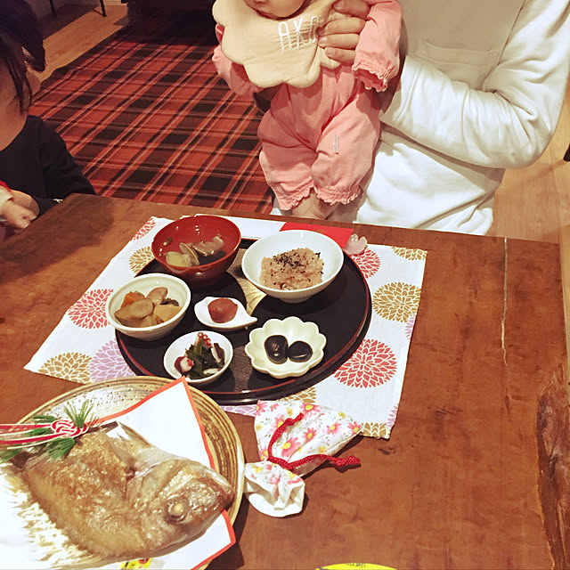 セリア皿セットお食い初め100日祝い