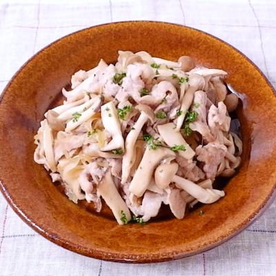 止まらないおいしさ！ 豚バラ肉としめじのうま塩炒め