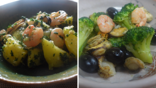 ガーリック風味のたことじゃがいものサラダ