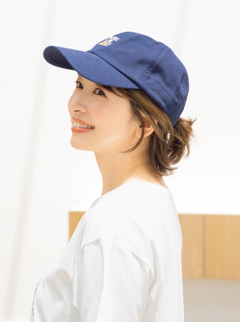 6 1夏のレジャーにオススメ 簡単 キャップにお団子アレンジ